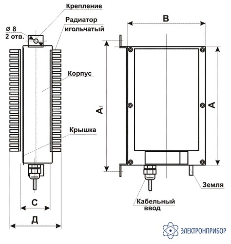 Резистор силовой RX24, 50 Вт, 5 Ом